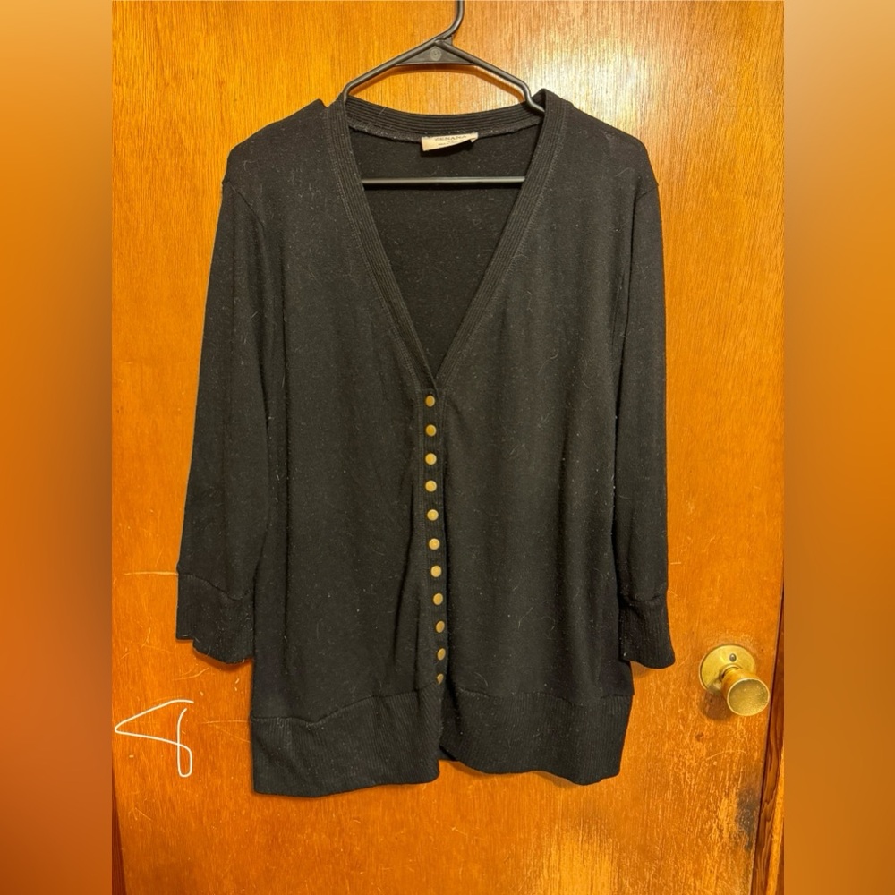 Zenana 2X black cardigan – has picks